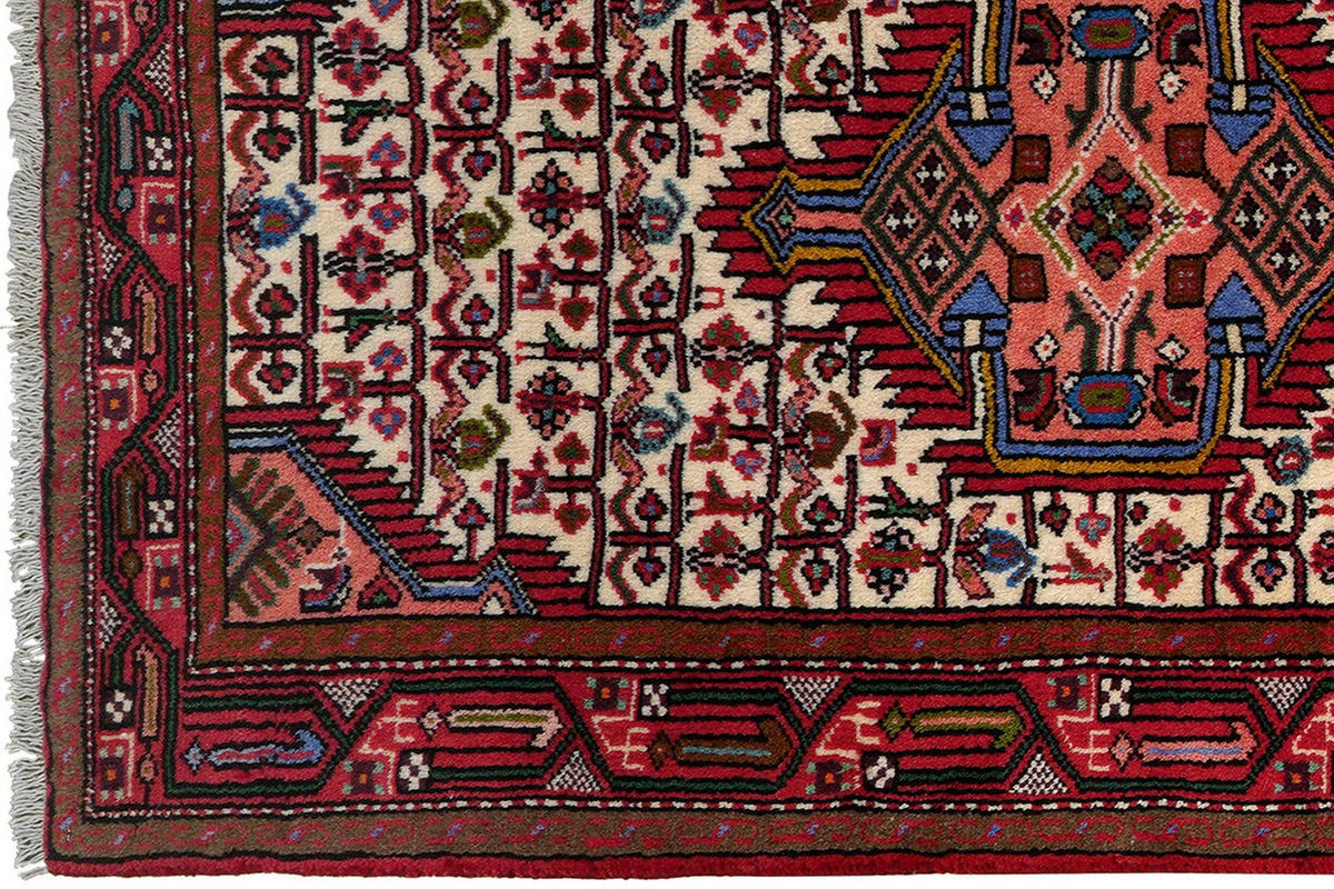 LÄUFER Orient handgeknüpft Assadabad Beige, Rot 289/85 cm Schurwolle - Beige/Rot, Textil (85/289cm) - Looma