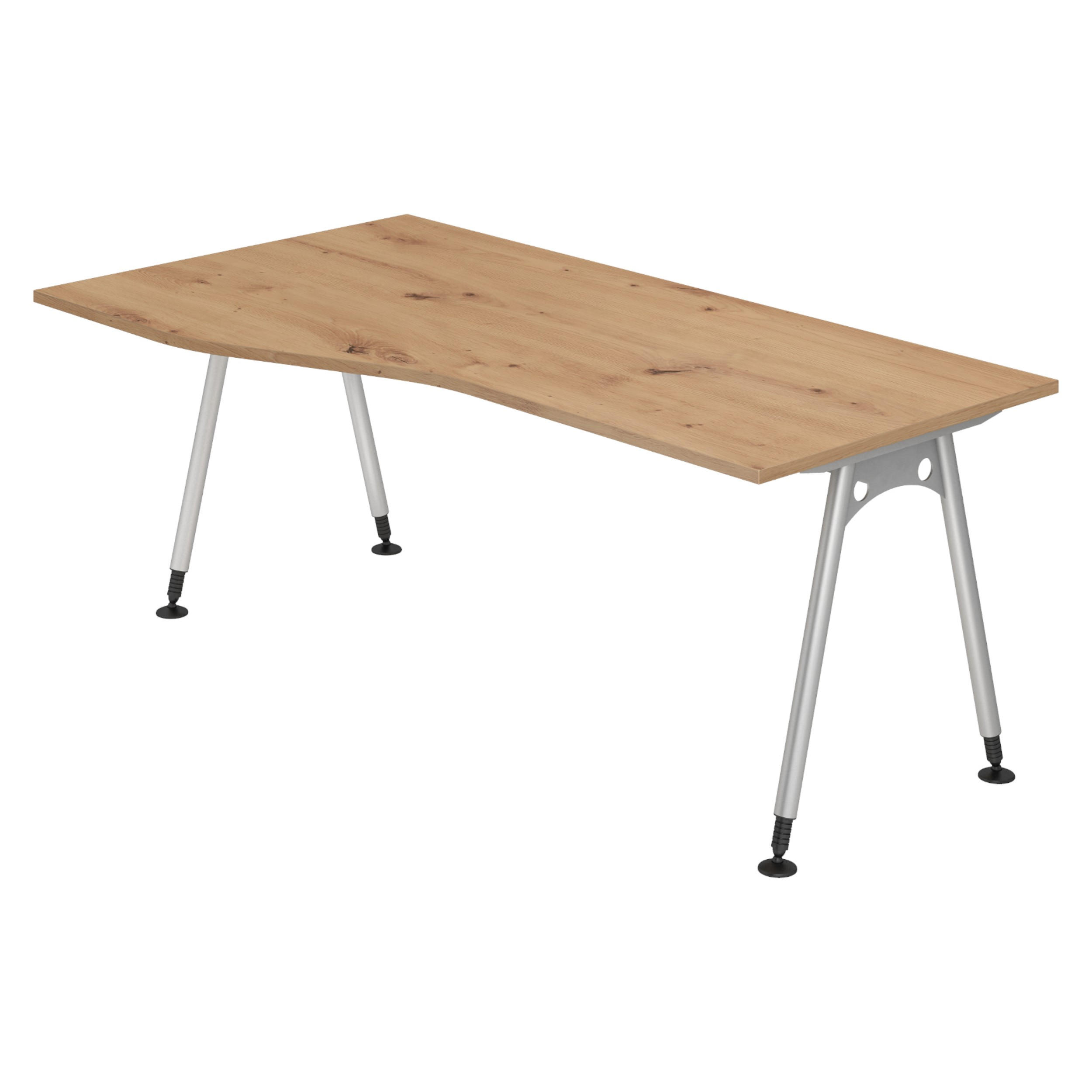 SCHREIBTISCH Serie-A 100/180/74 cm in Wildeiche - Wildeiche, Holzwerkstoff (100/180/74cm) - bümö