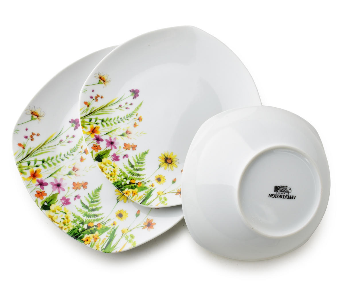 GESCHIRR-SET Lea 18-tlg Grün 30/30/20cm Porzellan - Grün, Keramik (30/20/30cm) - Mondex
