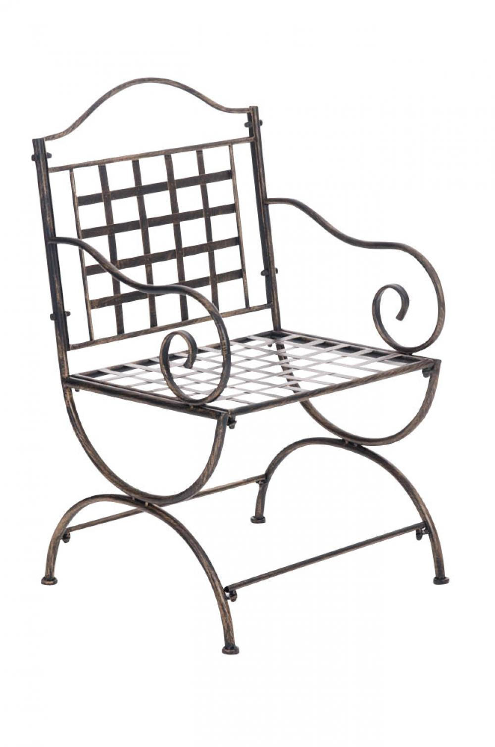 GARTENSTUHL Metall Bronze - Bronzefarben, Metall (56/92/53cm) - CLP