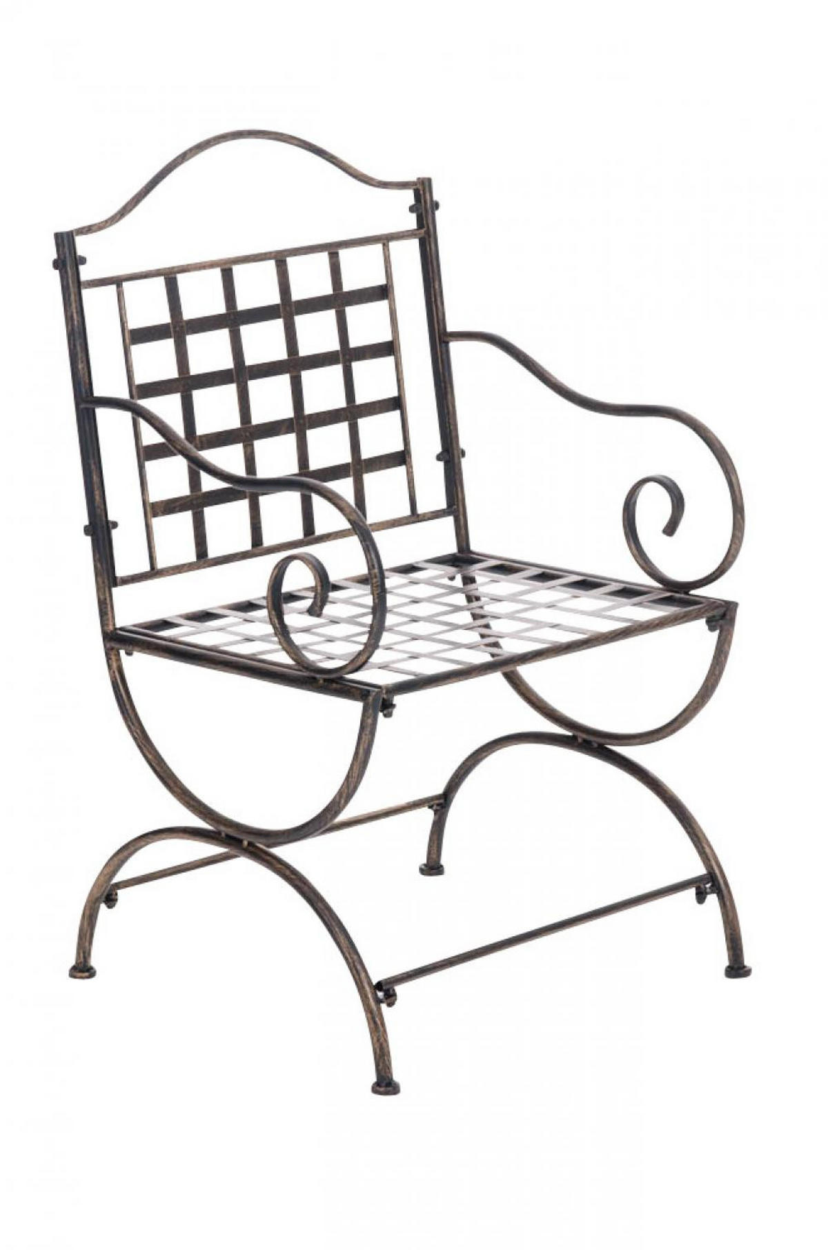 GARTENSTUHL Metall Bronze - Bronzefarben, Metall (56/92/53cm) - CLP