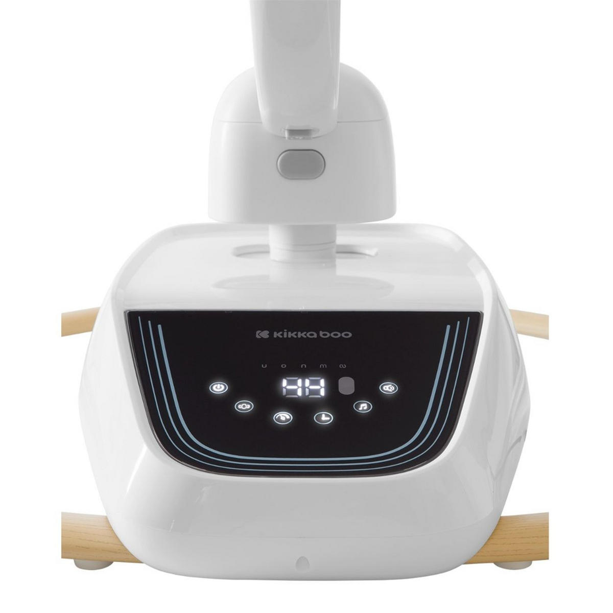 BABYWIPPE BeMoove grau Touchscreen, Fernbedienung, Moskitonetz, 5-Punkt-Gurt, 13 Melodien - Grau, Metall - Kikka boo