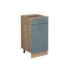 KÜCHENUNTERSCHRANK R-Line Blau-Grau 40 cm ohne Arbeitsplatte - Eiche Wotan/Blaugrau, Holzwerkstoff (40/81.6/46cm) - Vicco