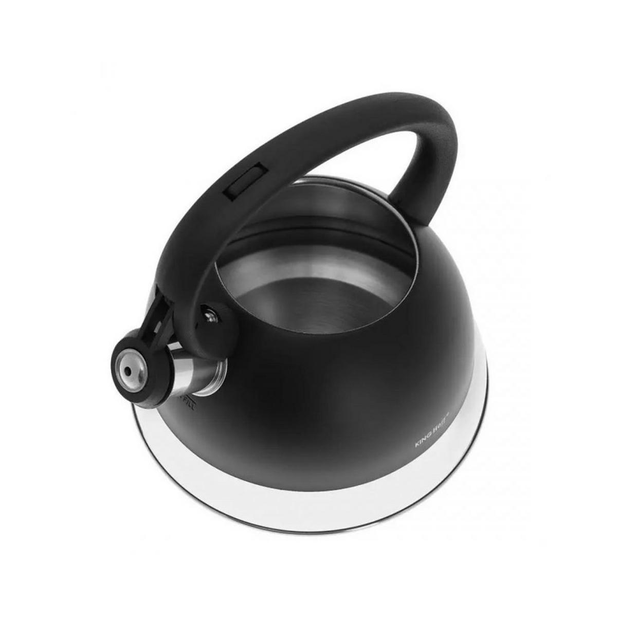 WASSERKESSEL Schwarz 24/21.5/22 cm 7742 - Schwarz, Metall (24cm) - Kinghoff 