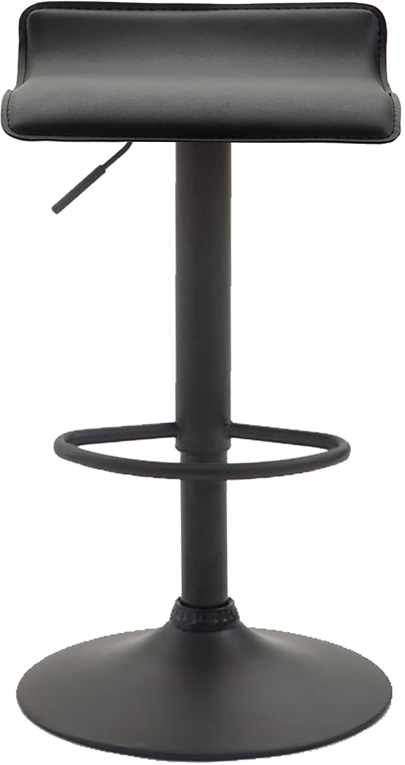 BARHOCKER Lederlook schwarz - Schwarz, Textil/Metall (36/63/39cm) - CLP