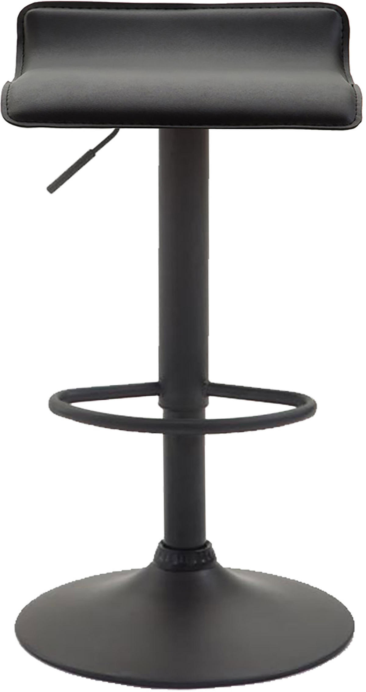 BARHOCKER Lederlook schwarz - Schwarz, Textil/Metall (36/63/39cm) - CLP