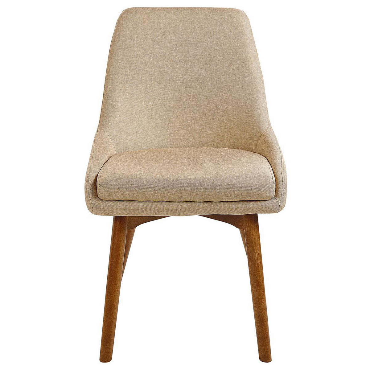 ESSZIMMERSTUHL 2er-Set Polsterbezug Beige Melfort - Beige, Holz/Textil (49/82/58cm) - Beliani