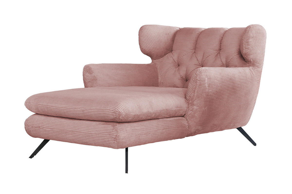 LONGSEAT CHAMRE Rosé - Schwarz/Rosa, Textil/Metall (130/95/160cm) - KAWOLA