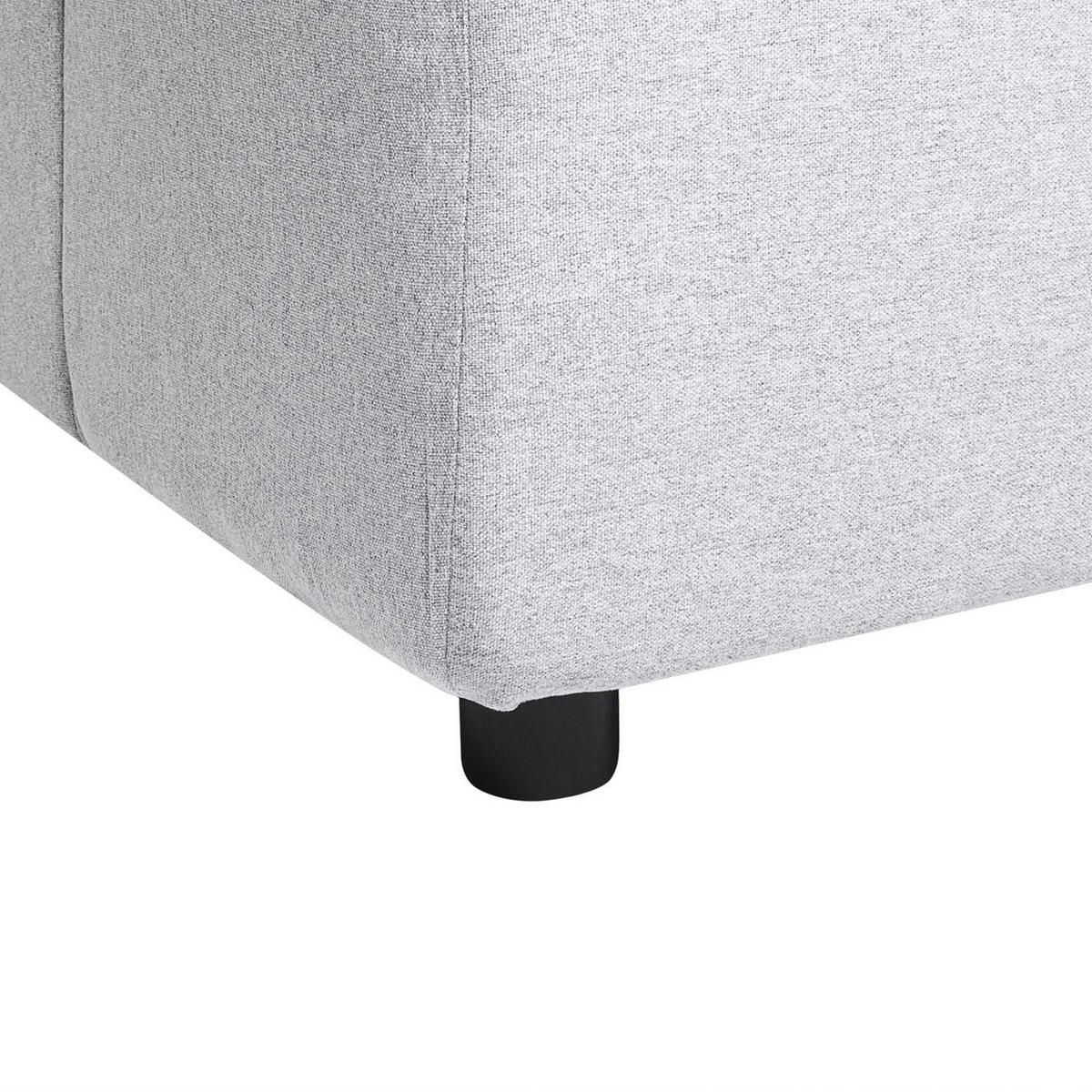 4-SITZER-ECKSOFA Polyester Grau linksseitig Tomra - Hellgrau, Textil (325/136cm) - Beliani