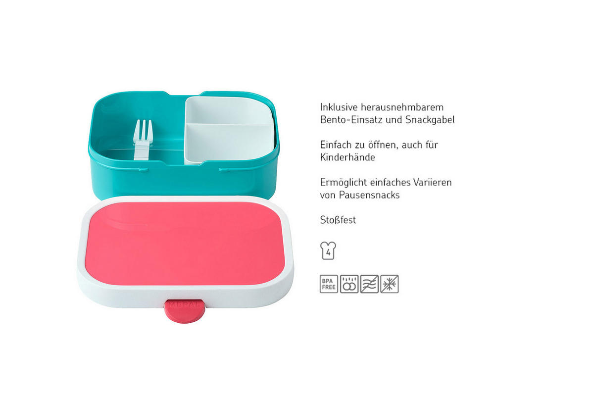 LUNCHSET (FLASCHE MIT KLAPPDECKEL) Campus Spiderman 600 ml + 750 ml 2er Set - Blau/Rot, Kunststoff (10.8/21.8/21.8cm) - Mepal