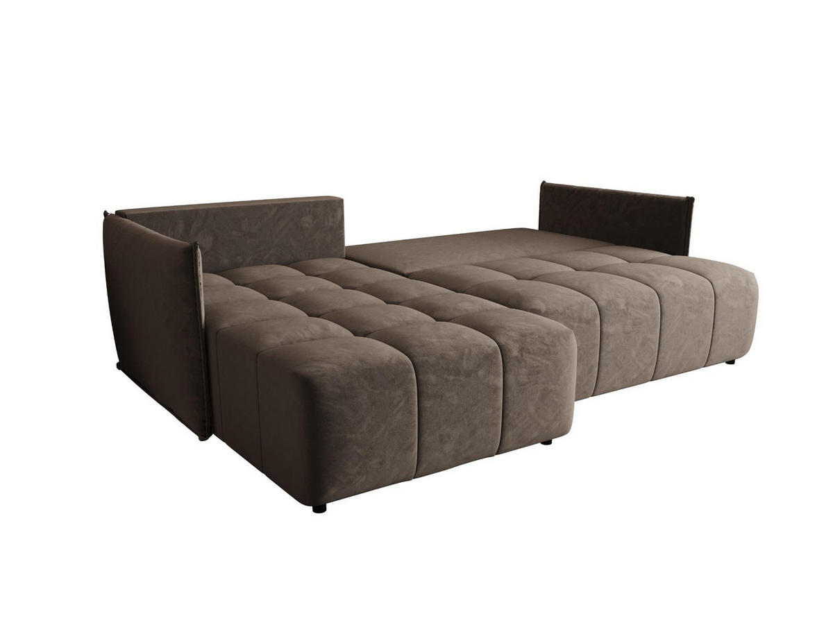 ECKSOFA mit Schlaffunktion ONIL L Monolith 15 Links - Braun, Textil (245/175cm) - Bedante