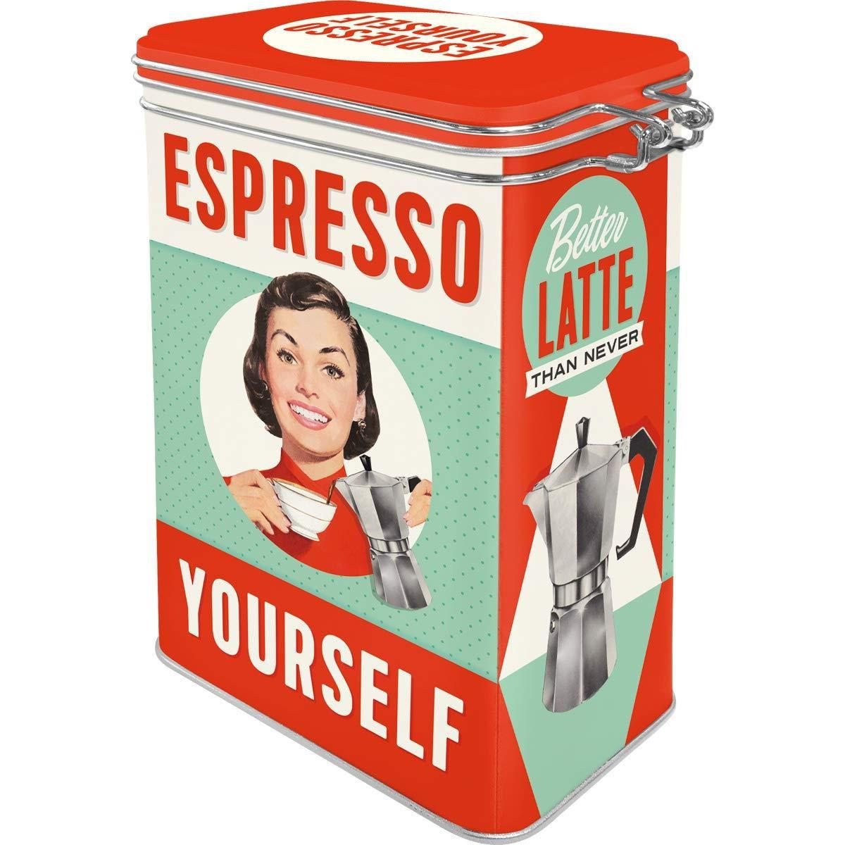 AROMADOSE Say it 50's Espresso Yourself - Multicolor, Metall (11/17.5/7.5cm) - Nostalgic-Art