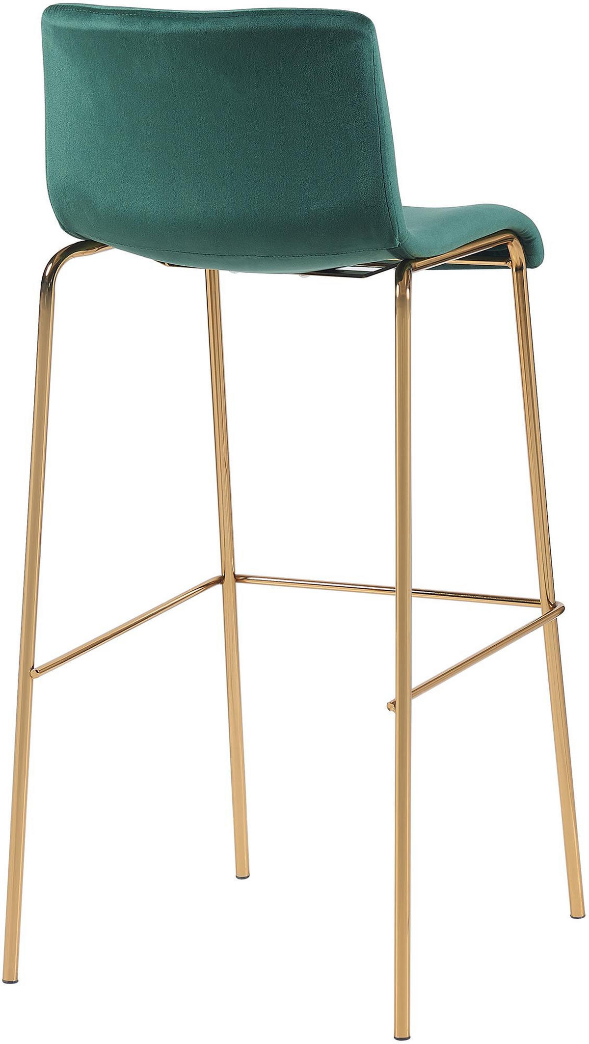 BARHOCKER Samt Grün - Goldfarben/Grün, Textil/Metall (43/100/48cm) - CLP