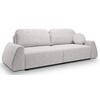 SCHLAFSOFA Moderne ALMI mit Schlaffunktion – 3-Sitzer Sofa mit Bettkasten, DL-Automat, 2 Rückenkissen, 260x100x80 cm, Esche - Hellgrau, Holz/Textil (260/80/100cm) - DomoHome