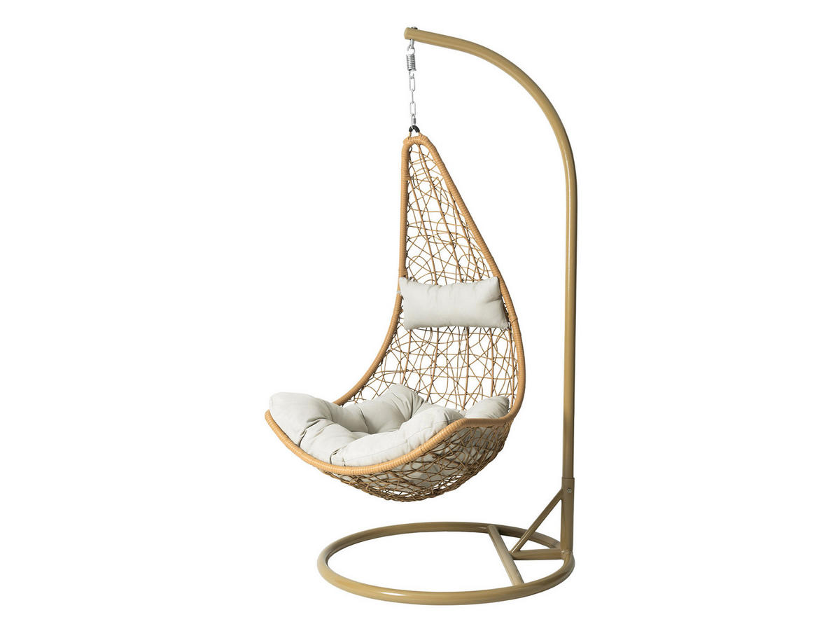 HÄNGESESSEL Boho - Beige/Braun, Metall (95/195/95cm) - MIRJAN24