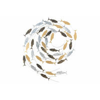 WANDDEKO Gold 78/89 cm - Silberfarben/Goldfarben, Metall (3.5/89/5cm) - KUNSTLOFT