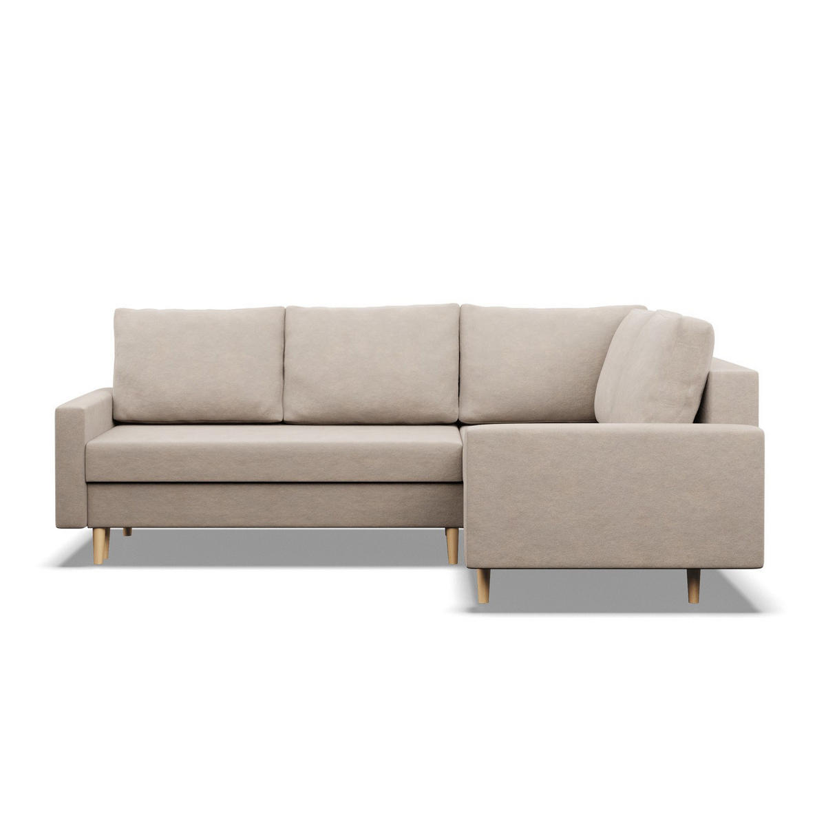 ECKSOFA Blank rechts beige - Beige, Textil (223/172cm) - SIMKAM Furniture