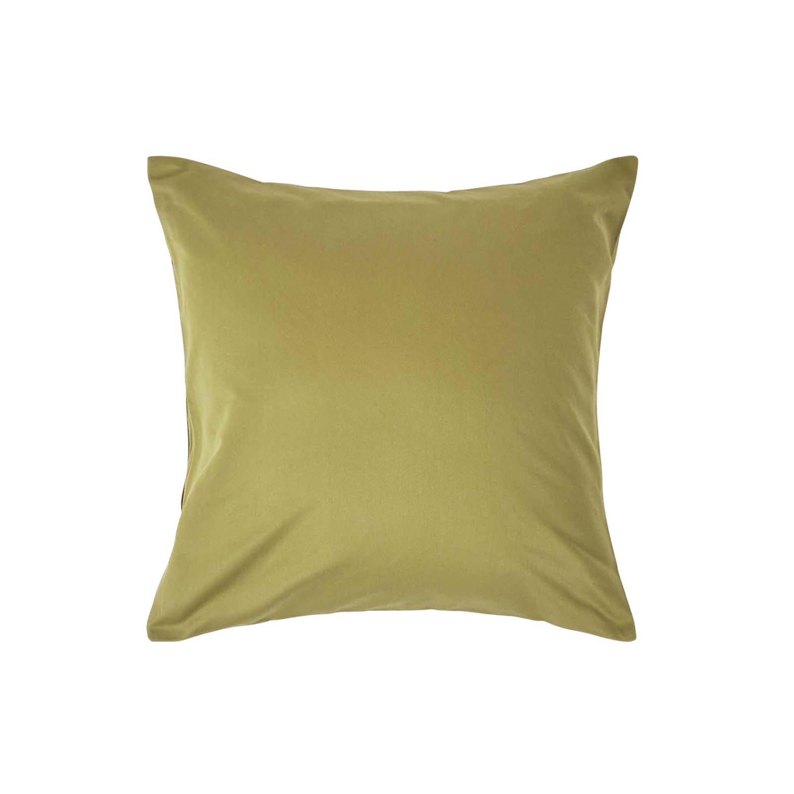 KISSENBEZUG Premium, Ägyptische Baumwolle, Fadendichte 1000 - Olivgrün, Textil (40/40cm) - Homescapes