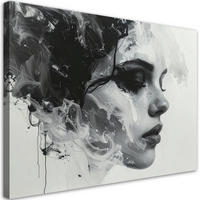 LEINWANDBILD Menschen & Charaktere 120x80cm - Schwarz, Textil (120/80cm) - Feeby