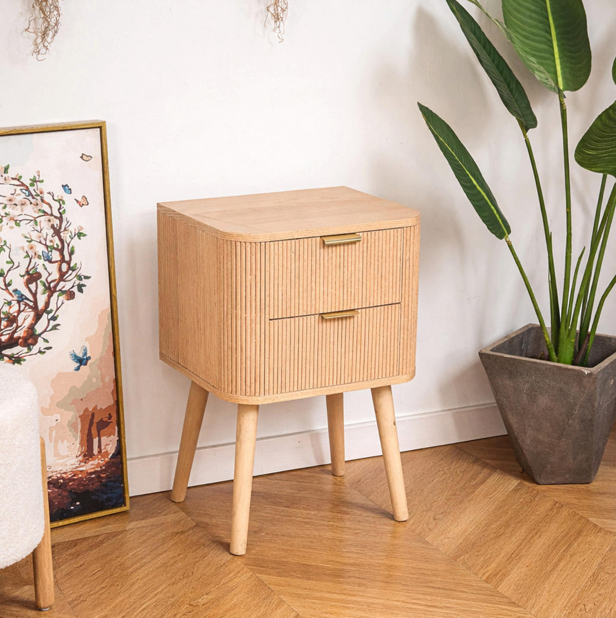 NACHTTISCH Rechteckig Braun 40 x 30 x 62 cm - Braun, Holz (40/62/30cm) - Nordlys
