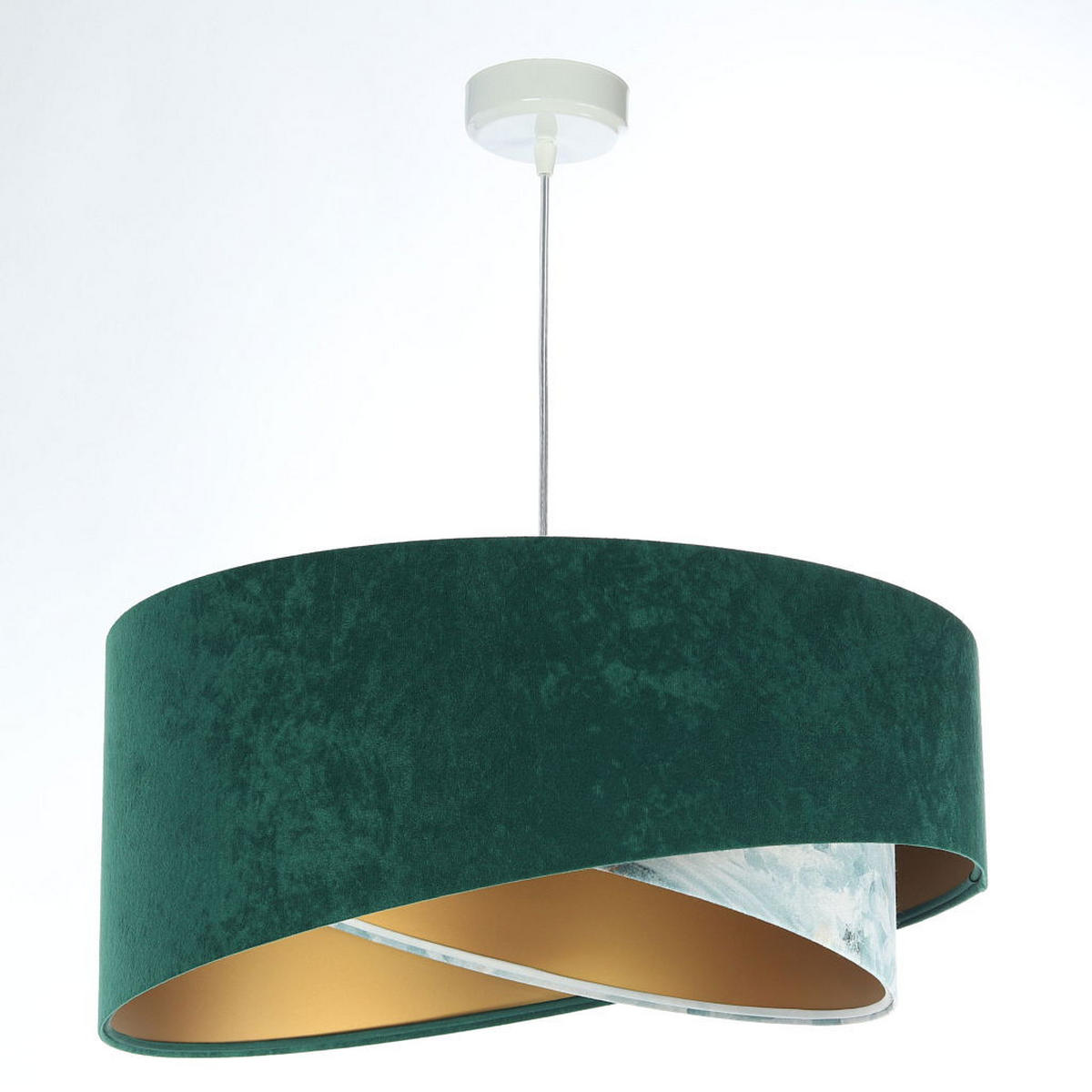 HÄNGELEUCHTE Grün 50/23 cm - Weiß, Kunststoff (50/1.3/23cm) - ONZENO