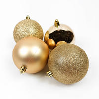 WEIHNACHTSKUGELN 4er-Set Ø 8 cm - Goldfarben, Kunststoff (8/9.2/8cm) - Atmosphera Createur d´interieur