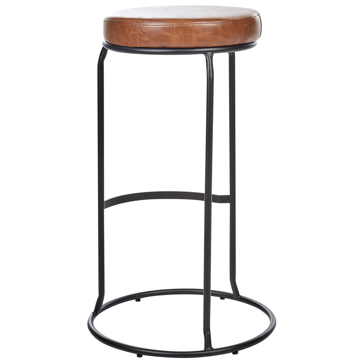 BARHOCKERN 2er-Set Braun Milroy - Schwarz/Braun, Kunststoff (43/74/43cm) - Beliani