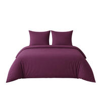 BETTWÄSCHE 3-teilig 200/200 cm UNI DUNKELLILA - Aubergine, Textil (200/200cm) - ROLFNERS
