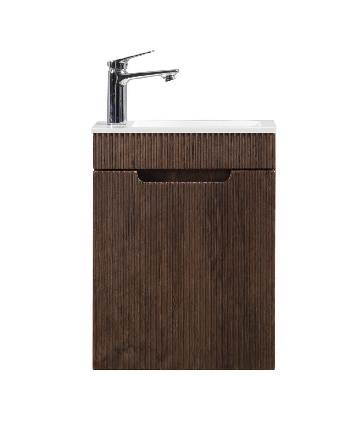 GÄSTE-WC-MÖBELSET Thermis 2 Teile Walnuss Braun - 40 x 22 x 53 cm - Walnussfarben/Braun, Holz (40/53/22cm) - Badplaats