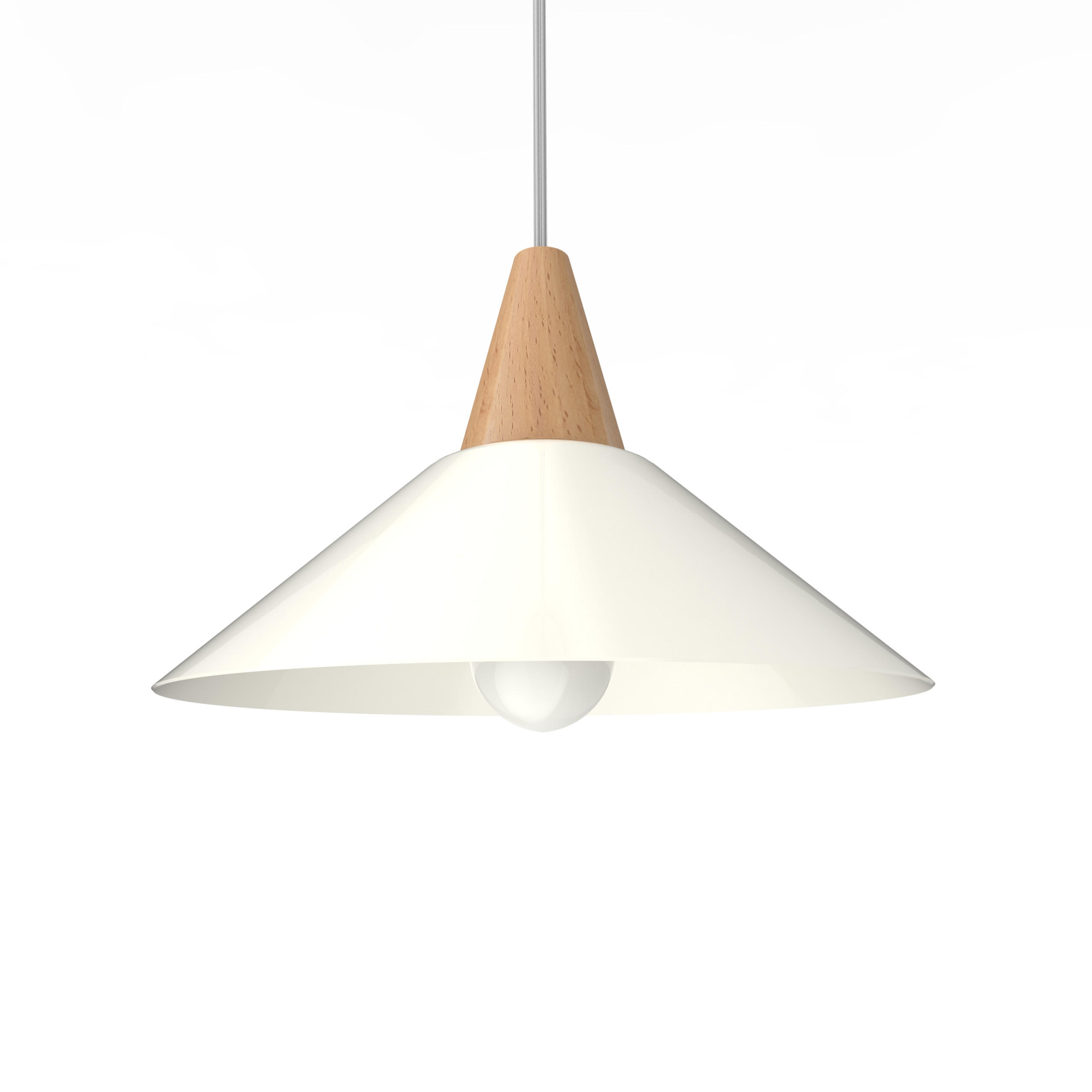 HÄNGELEUCHTE - Weiß Hochglanz, Metall (25/25/16cm) - Lumicom