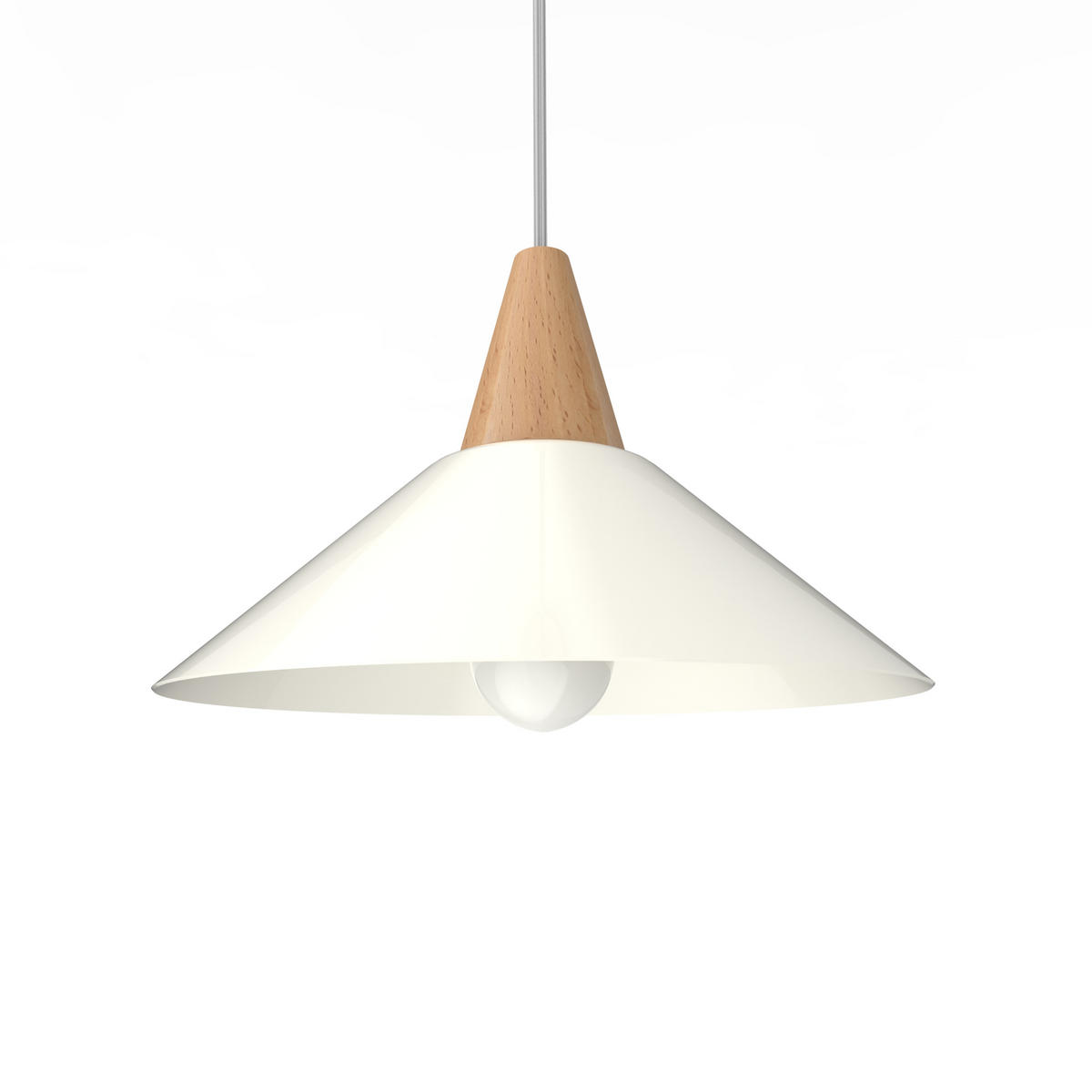 HÄNGELEUCHTE - Weiß Hochglanz, Metall (25/25/16cm) - Lumicom