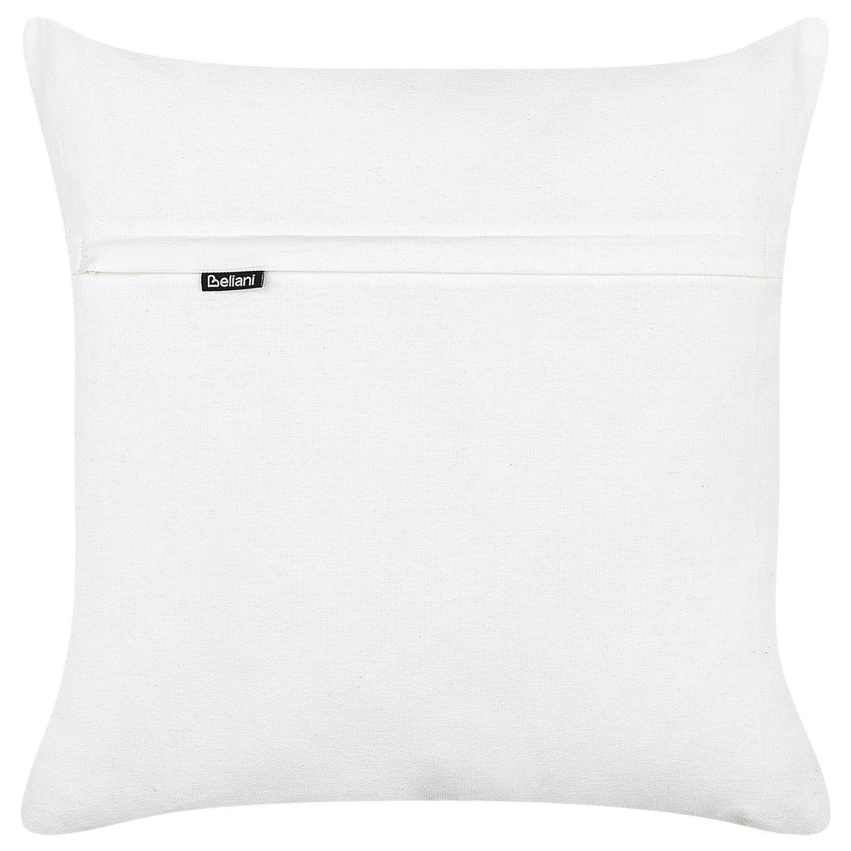 DEKOKISSEN 2er-Set Weiß 45/45 cm Wallflower - Multicolor/Weiß, Naturmaterialien (45/45cm) - Beliani