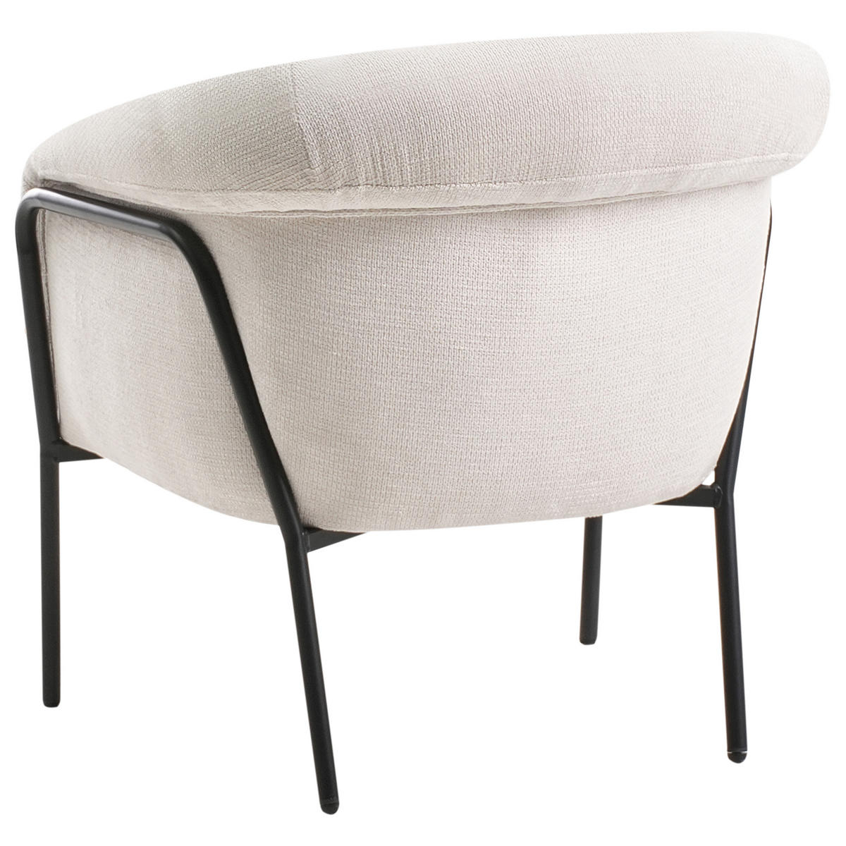 SESSEL Hellbeige Krossen - Beige/Schwarz, Textil (68/73/64cm) - Beliani