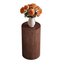BEISTELLTISCH 30/30/55 cm rund, aus MDF mit wasserabweisender Tischplatte, Nussbaumfarben - Walnussfarben, Holzwerkstoff (30/30/55cm) - Redom