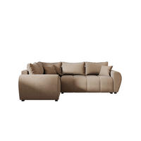 ECKSOFA MOLISA L PLUS Itaka 48 Links mit Schlaffunktion - Braun, Textil (235/175cm) - Bedante