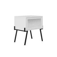 NACHTTISCH Naive Weiß 51/48/34 cm - Weiß, Holzwerkstoff (48/51/34cm) - Decortie
