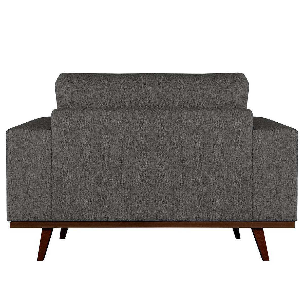 SESSEL - Dunkelgrau/Buchefarben, Buchenholz/Textil (122/81/88cm) - home24