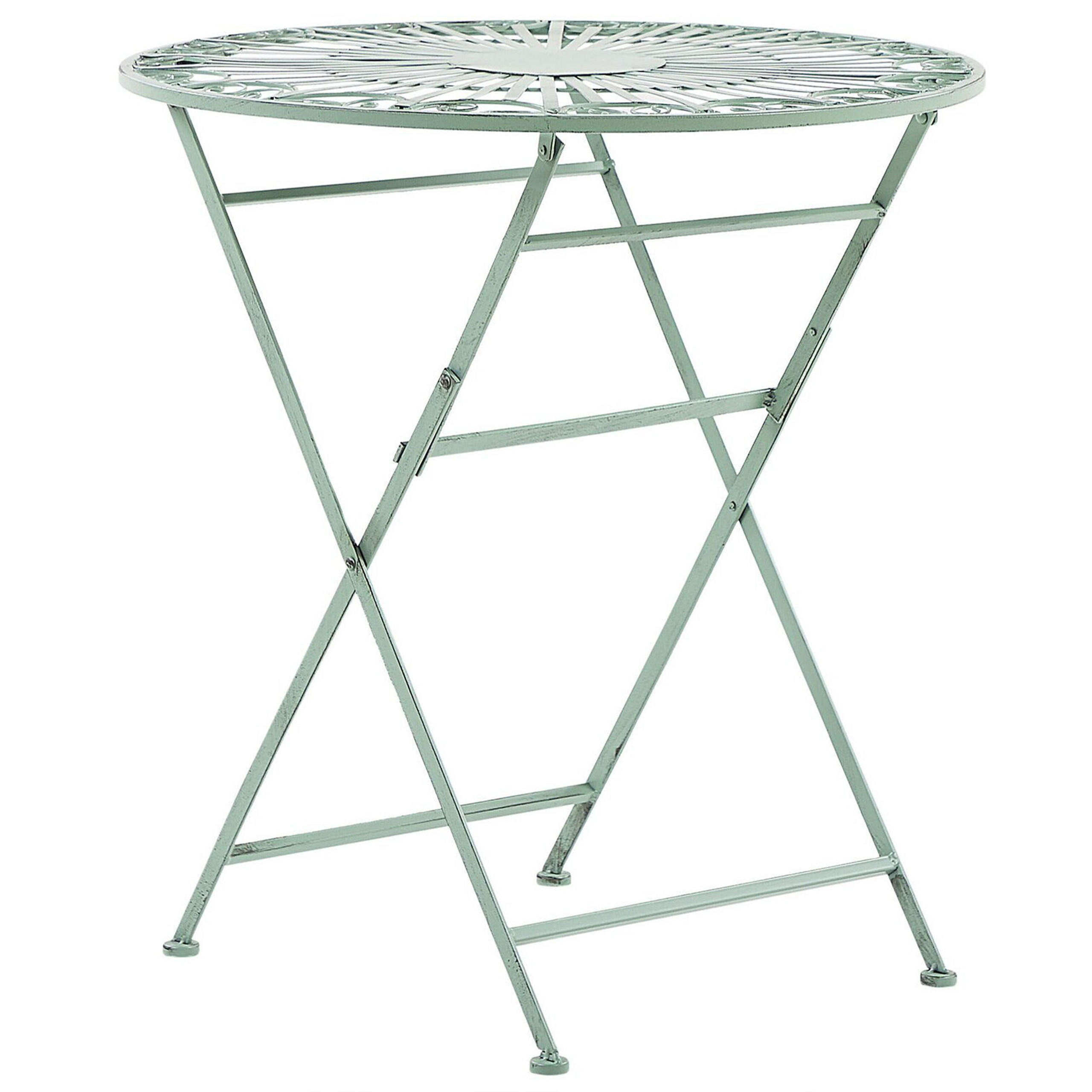 GARTENTISCH Metall Hellgrün Trento - Grün, Metall (70/70/75cm) - Beliani