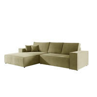 ECKSOFA Corunia In Aragon - Grün, Holzwerkstoff/Textil (294/185cm) - Fun Möbel
