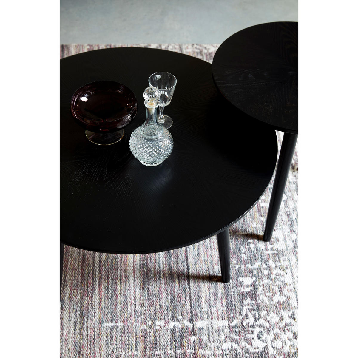 BEISTELLTISCH Fabio Rund 50x50 cm Schwarz - Schwarz, Holz (50/50/50cm) - Housecraft Living