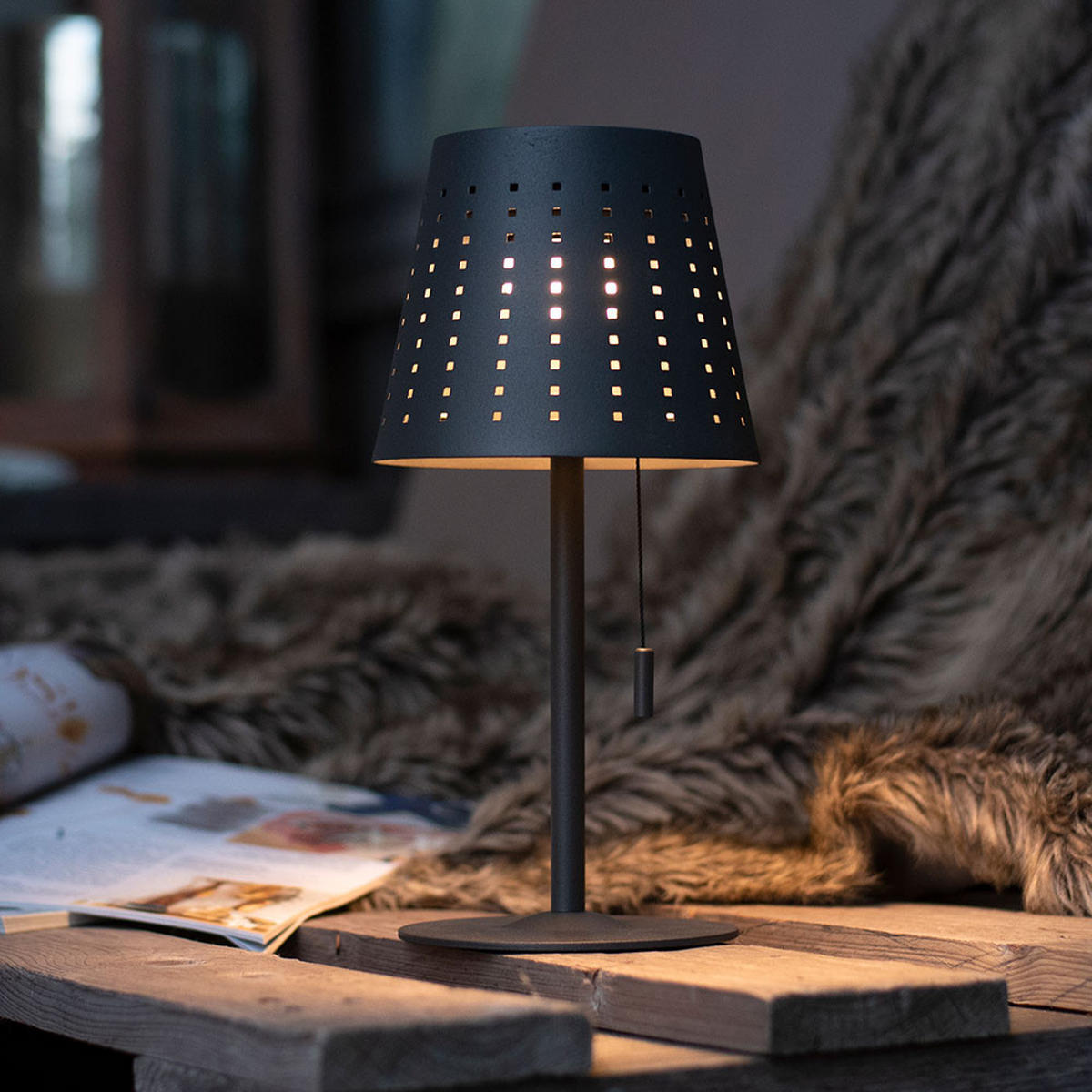 LED AUSSENLEUCHTE Mandy Metall Anthrazit - Anthrazit, Metall (14/14/30cm)