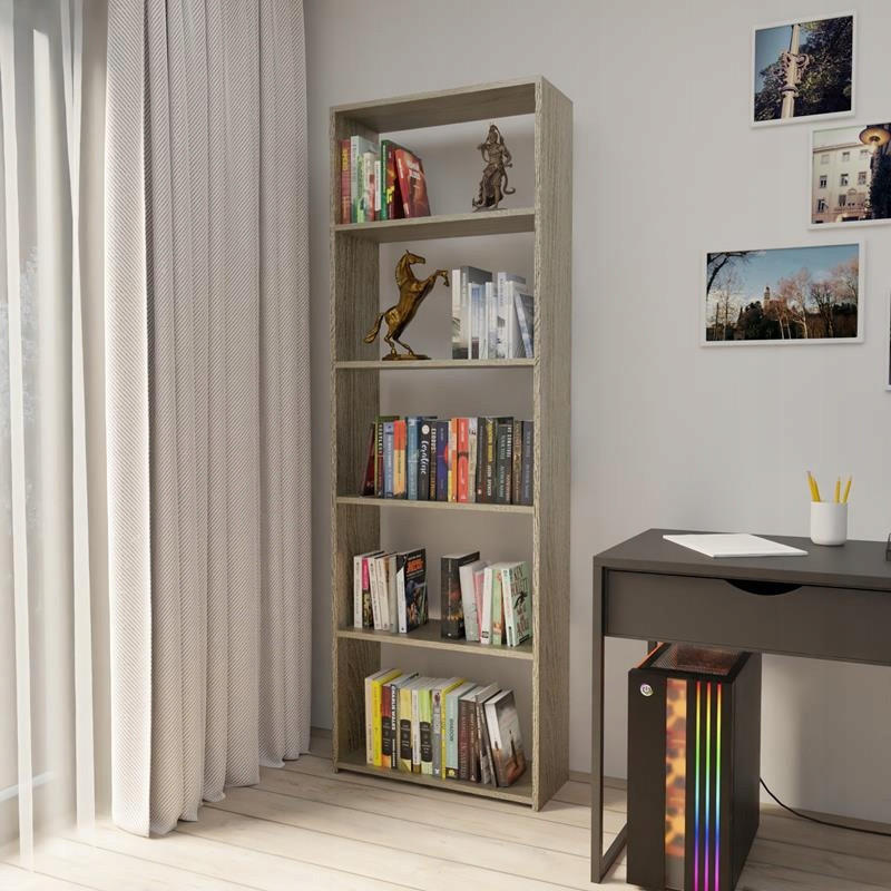 BÜCHERREGAL 60/24 EX3 Sonoma Eiche 60/24/180 cm - Sonoma Eiche, Holzwerkstoff (60/180/24cm) - Matkam Möbel