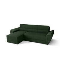 ECKSOFA L REBI L2 Poso 14 Links mit Schlaffunktion, Grün, L-Form - Grün, Textil (251/140cm)