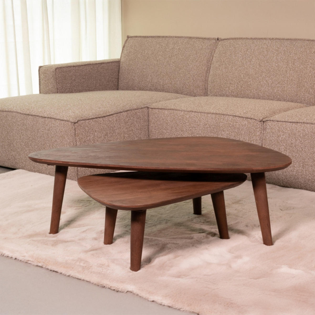 COUCHTISCH Gregg - Brown - 110/64/38 cm - Braun, Holz (64/110/38cm) - LABEL51