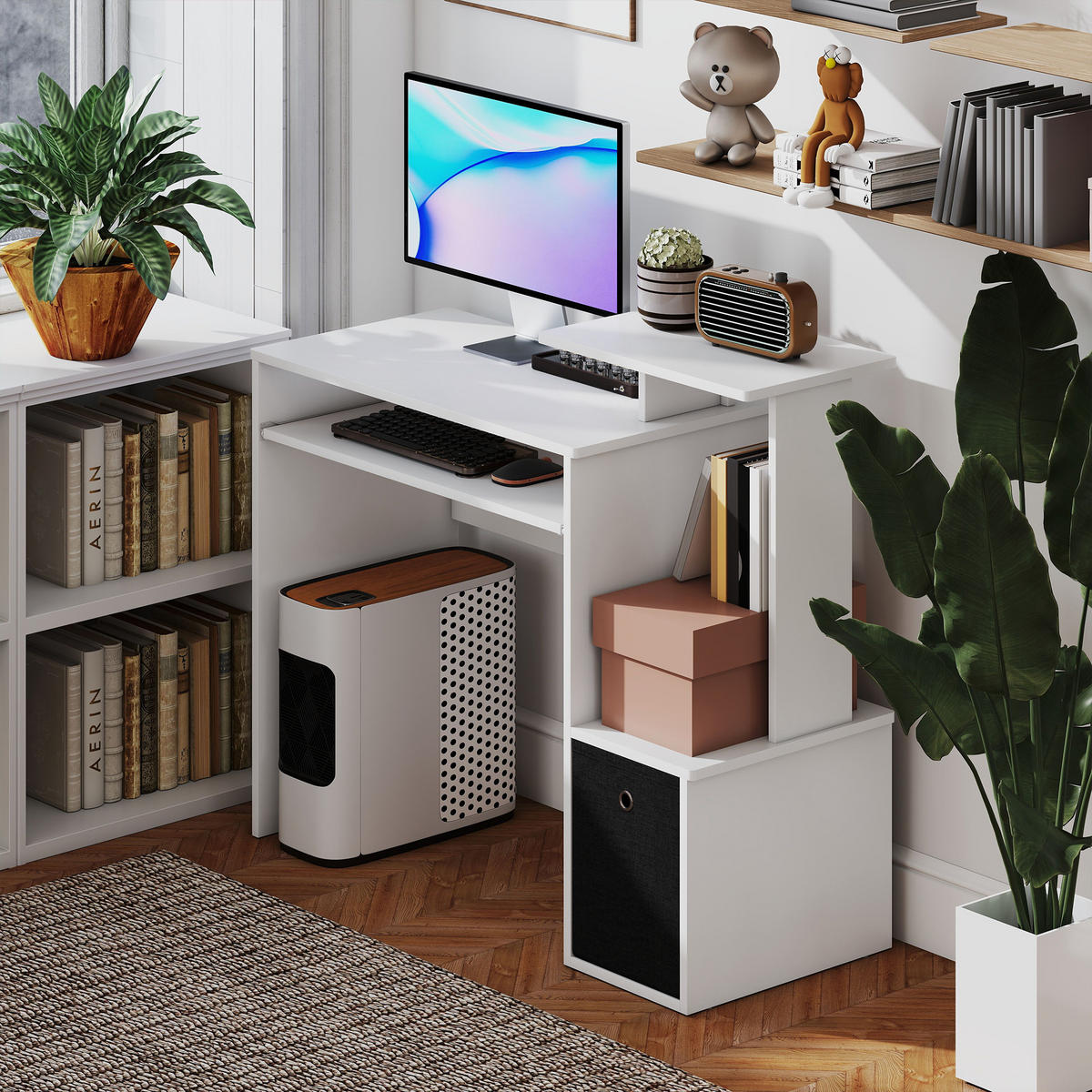 BÜROTISCH Weiß 1 Stück - Weiß, Holzwerkstoff (40/100/86.6cm) - GiPP