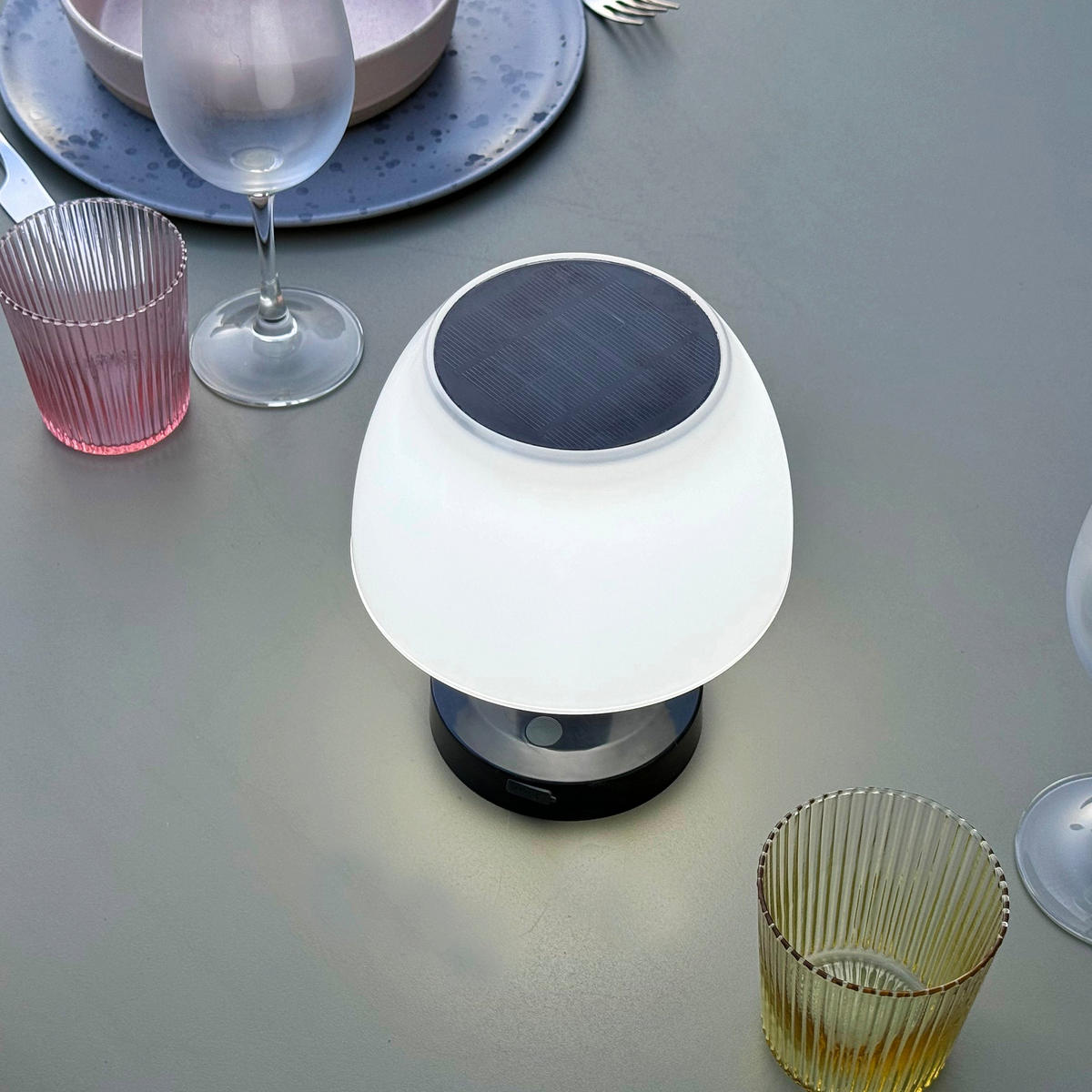 SOLARTISCHLAMPE 4er-set LUMINA weiß - Weiß, Kunststoff (15.3/15.3/13.5cm) - Lumisky