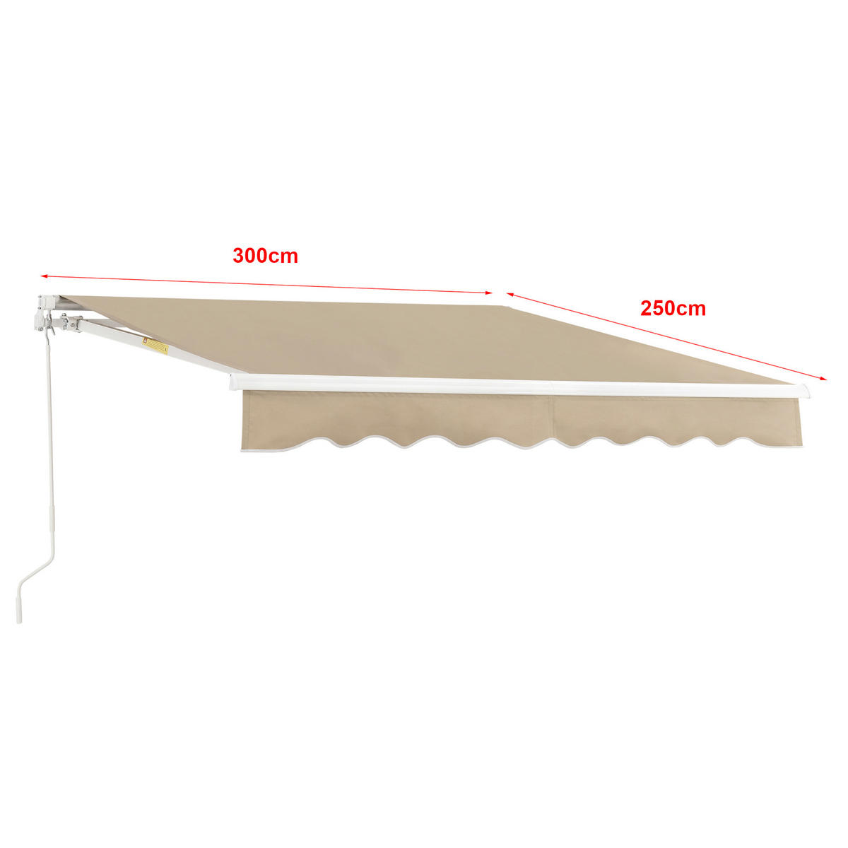 GELENKARMMARKISE Bitonto - Beige, Textil (300/0.1/250cm) - [en.casa]