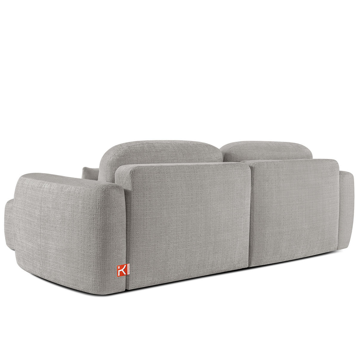 ECKSOFA links ELOSA - Hellgrau, Holz/Textil (245/165cm) - KONSIMO®