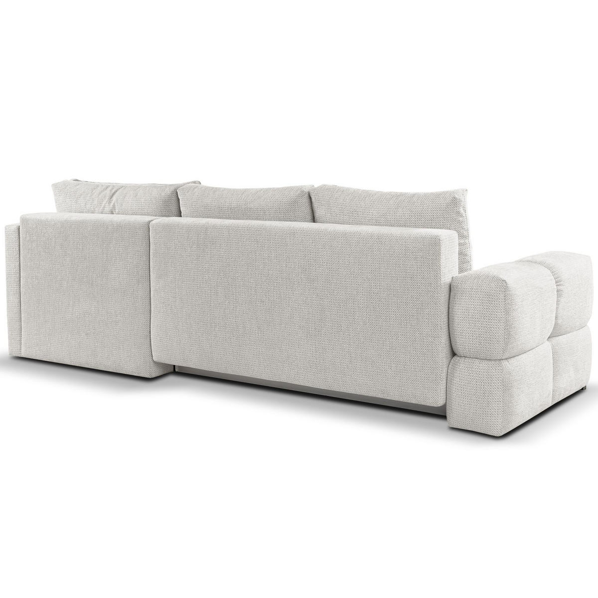 ECKSOFA Taremi mit Chenillebezug Weiß, beidseitig - Schwarz/Weiß, Textil (267/185cm) - Selsey