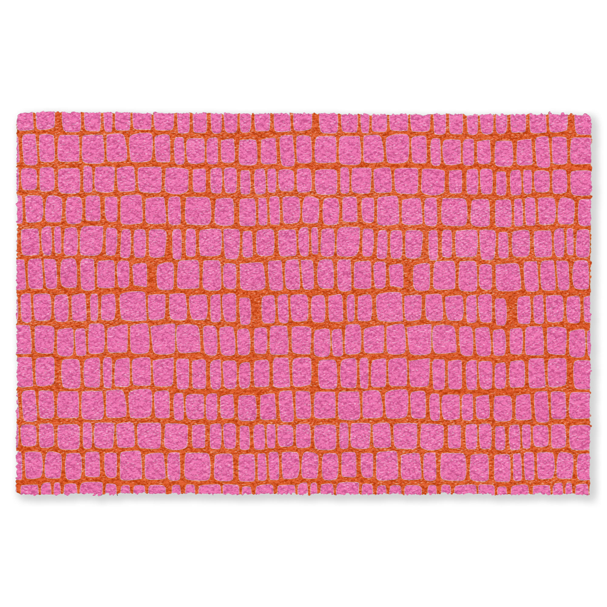 TEPPICH - Bio - Gitter - Rosa - 180x120 cm - Pink, Kunststoff/Textil (180/0.4cm) - OnlyWow